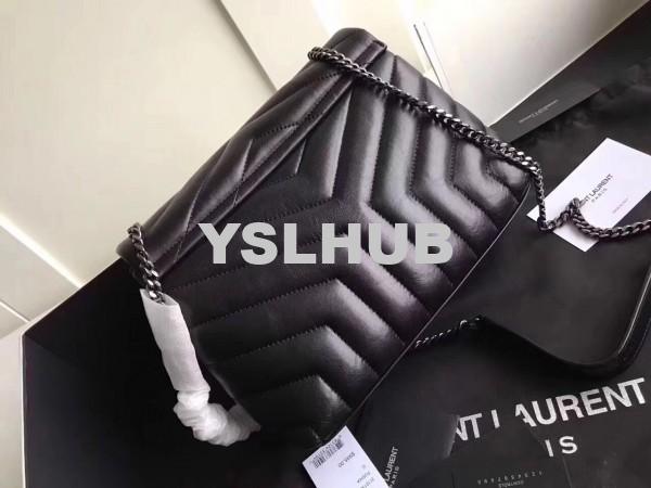 Replica YSL Fake Saint Laurent Black Small Loulou Chain Bag 2