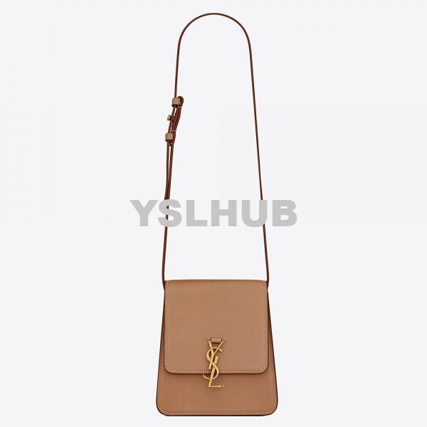 Replica YSL Fake Saint Laurent Kaia North South Bag In Brown Leather