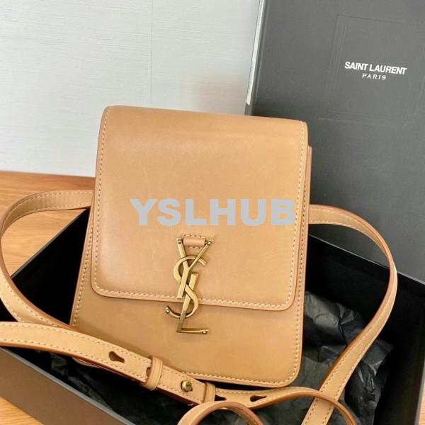 Replica YSL Fake Saint Laurent Kaia North South Bag In Brown Leather 2