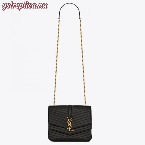 Replica YSL Fake Saint Laurent Medium Sulpice Bag In Black Matelasse Leather