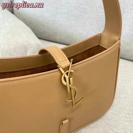 Replica YSL Fake Saint Laurent Le 5 ?? 7 Hobo Bag In Brown Leather 10