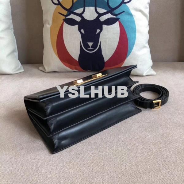 Replica YSL Fake Saint Laurent Medium Domino Bag In Black Calfskin 2