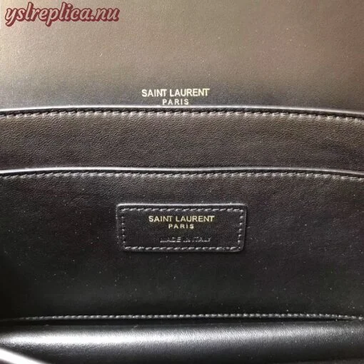 Replica YSL Fake Saint Laurent Medium Domino Bag In Black Calfskin 7