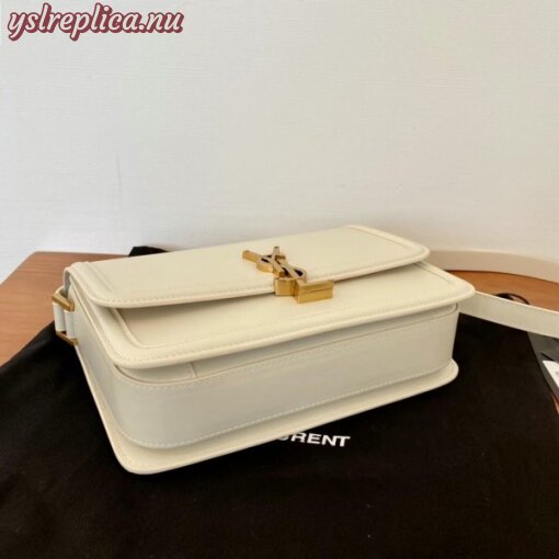 Replica YSL Fake Saint Laurent Solferino Medium Bag In White Calfskin 6