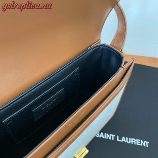 Replica YSL Fake Saint Laurent Solferino Medium Bag In Canvas with Calfskin 8