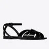 Replica YSL Fake Saint Laurent Tribute Slides In Black Patent Leather 9