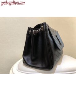 Replica YSL Fake Saint Laurent Medium Nolita Bag In Black Vintage Leather