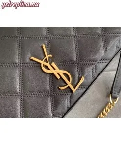 Replica YSL Fake Saint Laurent WOC Becky Chain Wallet In Black Lambskin 2