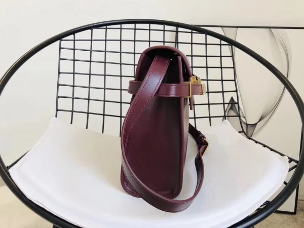 Replica YSL Fake Saint Laurent Manhattan Baguette Bag In Bordeaux Leather 2