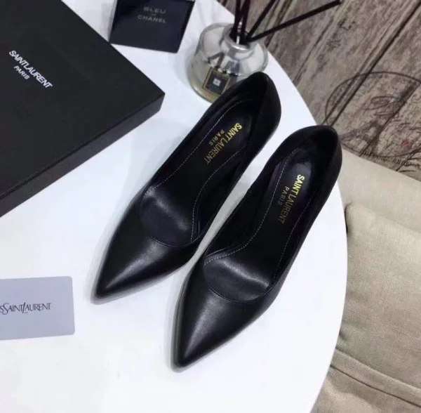 Replica YSL Fake Saint Laurent Opyum 110 pumps In Black Lambskin 3