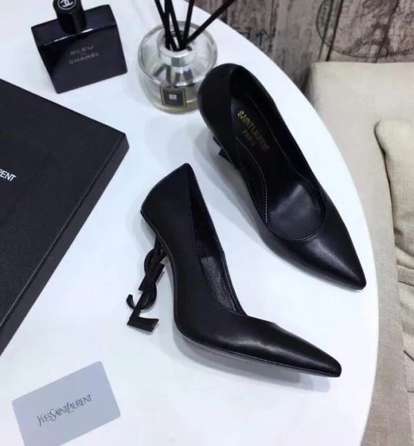 Replica YSL Fake Saint Laurent Opyum 110 pumps In Black Lambskin 6