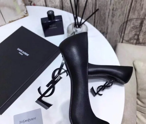 Replica YSL Fake Saint Laurent Opyum 110 pumps In Black Lambskin 7