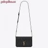 Replica YSL Fake Saint Laurent Medium Niki Bag In Black Crocodile Embossed Leather 12