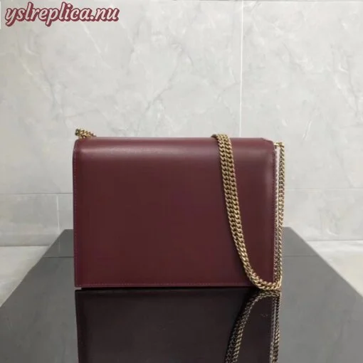 Replica YSL Fake Saint Laurent Bordeaux Cassandra Monogram Clasp Bag 3