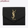 Replica YSL Fake Saint Laurent WOC Envelope Chain Wallet All Black 10