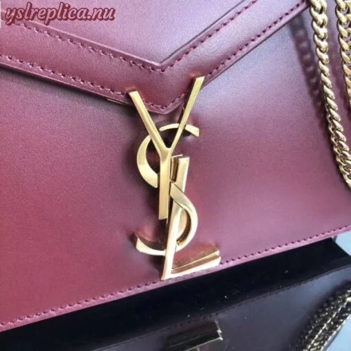 Replica YSL Fake Saint Laurent Bordeaux Cassandra Monogram Clasp Bag 5