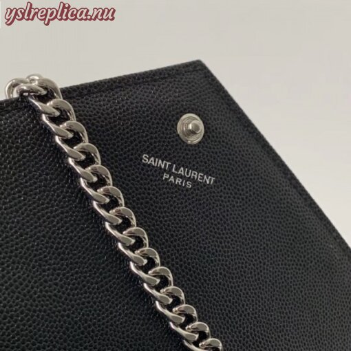 Replica YSL Fake Saint Laurent WOC Monogram Chain Wallet In Noir Leather 4