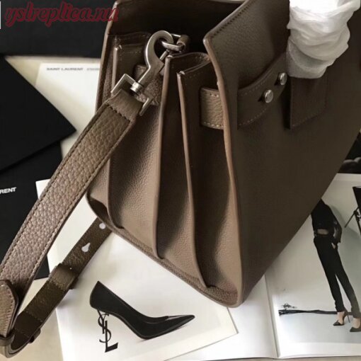 Replica YSL Fake Saint Laurent Small Sac de Jour Souple Bag In Taupe Grained Leather