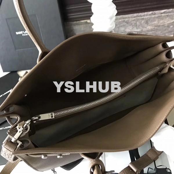 Replica YSL Fake Saint Laurent Small Sac de Jour Souple Bag In Taupe Grained Leather 2
