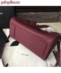 Replica YSL Fake Saint Laurent Small Sac de Jour Souple Bag In Ruby Grained Leather