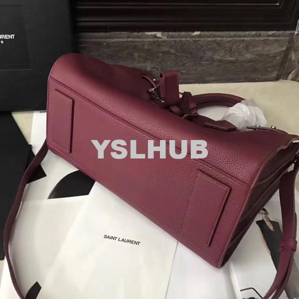 Replica YSL Fake Saint Laurent Small Sac de Jour Souple Bag In Ruby Grained Leather