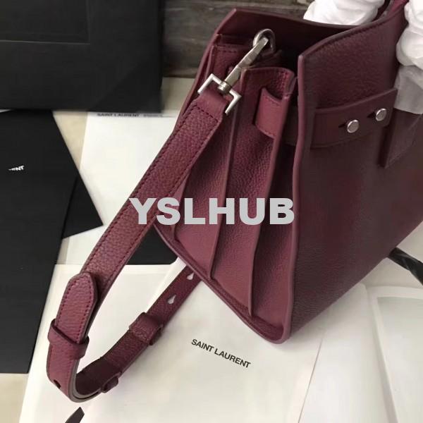 Replica YSL Fake Saint Laurent Small Sac de Jour Souple Bag In Ruby Grained Leather 2