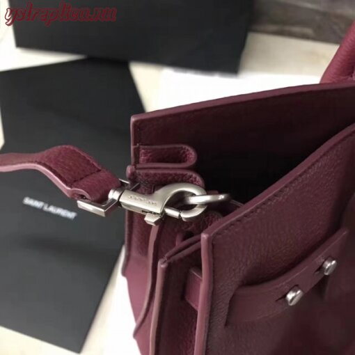 Replica YSL Fake Saint Laurent Small Sac de Jour Souple Bag In Ruby Grained Leather 8
