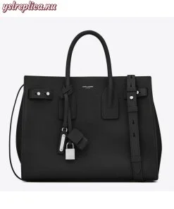 Replica YSL Fake Saint Laurent Small Sac de Jour Souple Bag In Black Grained Leather