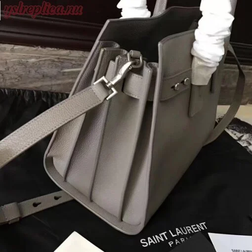 Replica YSL Fake Saint Laurent Small Sac de Jour Souple Bag In Fog Grained Leather 2