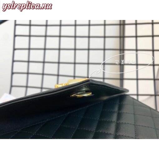 Replica YSL Fake Saint Laurent Medium Envelope Bag In Dark Green Grained Leather 6
