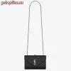 Replica YSL Fake Saint Laurent Small Envelope Bag In White Grained Leather 9