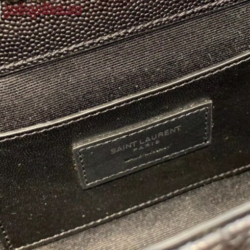Replica YSL Fake Saint Laurent Small Envelope Bag In Noir Grained Leather 6