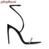 Replica YSL Saint Laurent Nadja Sandals In Crepe Satin 5