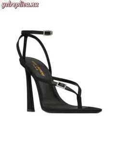 Replica YSL Saint Laurent Nadja Sandals In Crepe Satin 2