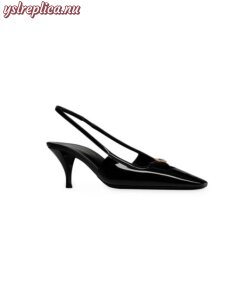 Replica YSL Saint Laurent Blade Slingback Pumps In Patent Leather 2