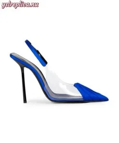 Replica YSL Saint Laurent Chica Slingback Pumps In Tpu And Satin Crepe