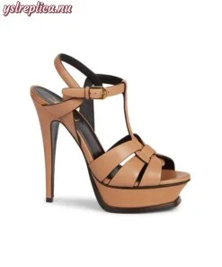 Replica YSL Saint Laurent Tribute Leather Platform Sandals 2
