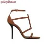 Replica YSL Saint Laurent Cassandra Leather Sandals 7