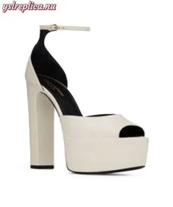 Replica YSL Saint Laurent Jodie Platform Sandals In Smooth Leather 2