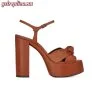 Replica YSL Saint Laurent Bea Sandals in Smooth Leather 4