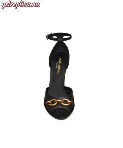 Replica YSL Saint Laurent Le Maillon Sandals in Smooth Leather 2