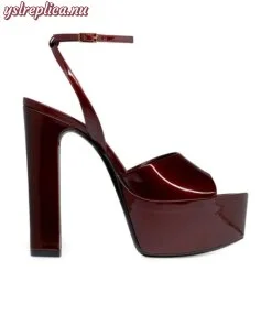 Replica YSL Saint Laurent Jodie Platform Sandals In Patent Leather