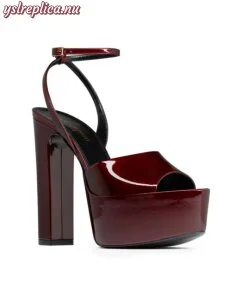 Replica YSL Saint Laurent Jodie Platform Sandals In Patent Leather 2