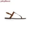 Replica YSL Saint Laurent Cassandra Flat Sandals In Patent Leather With Rhinestone Monogram 6