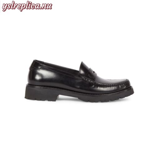 Replica YSL Saint Laurent Mag Leather Loafers