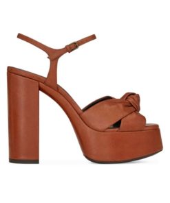 Replica YSL Saint Laurent Bianca Platform Sandals in Smooth Leather