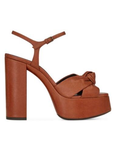 Replica YSL Saint Laurent Bianca Platform Sandals in Smooth Leather