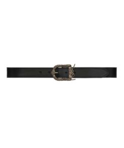 Replica YSL Saint Laurent Monogram Celtic Leather Belt