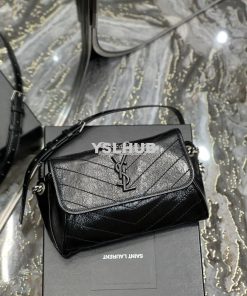 Replica YSL Saint Laurent Niki Body Bag In Crinkled Vintage Leather 57