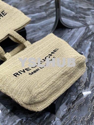 Replica YSL Saint Laurent Rive Gauche Supple Tote Bag In Raffia Croche 5